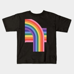 Lgbtiq+ Rainbow Wave Kids T-Shirt